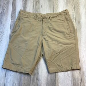 Clothing Arts Shorts Mens 34 Beige 10" Inseam P^cubed Pick-Pocket Proof Travel *